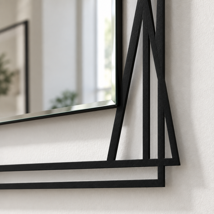 Décoration ronde à motif grec Miroir Mural–Décoration murale miroir classique moderne