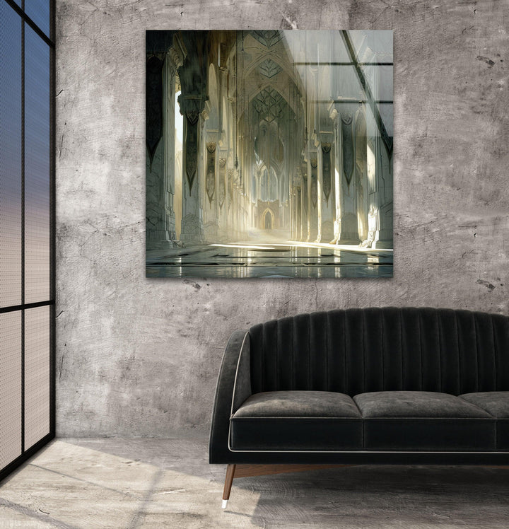 Inside of Minas Tirith Glass Wall Art, glass photo prints, glass picture prints