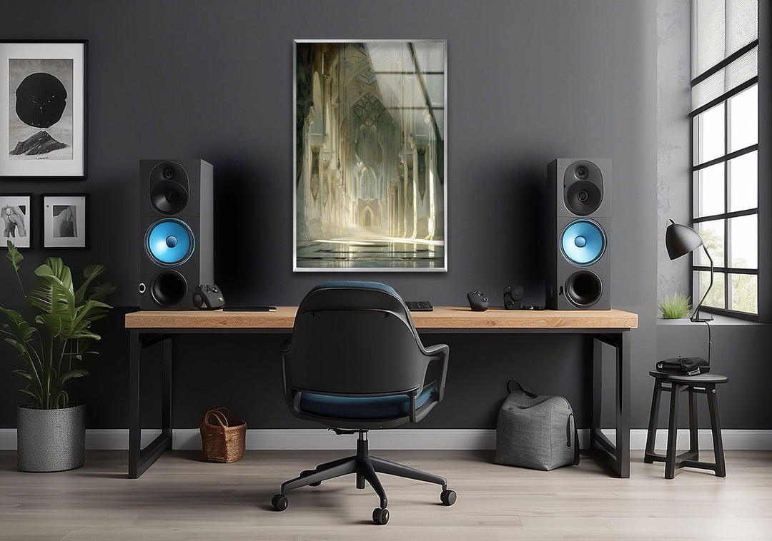 Inside of Minas Tirith Glass Wall Art, custom glass pictures, glass art prints