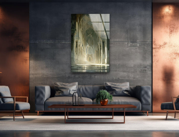 Inside of Minas Tirith Glass Wall Art, photo print on glass, prints on glass wall art