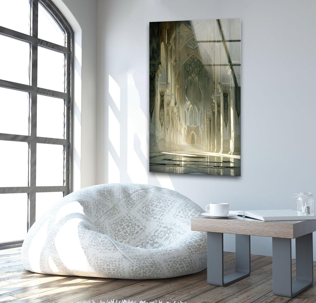 Inside of Minas Tirith Glass Wall Art, custom glass photo prints, large glass prints