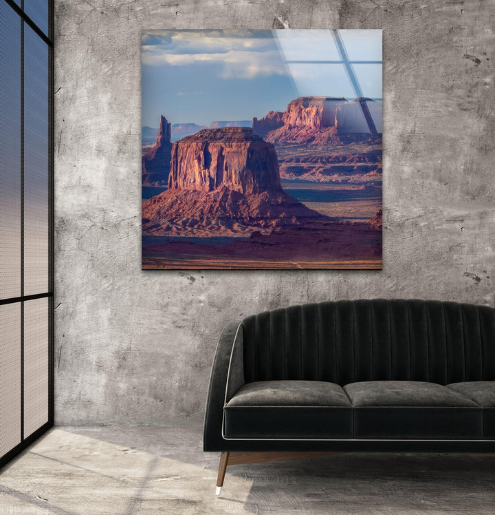 Monument Valley Glass Wall Art glass image printing, glass prints from photos
