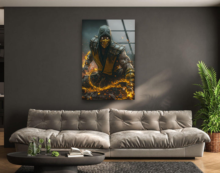 Mortal Kombat Scorpion Glass Print Wall Art Ideas
