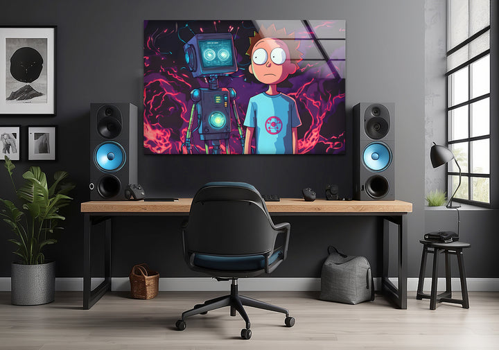 Morty with Spiky Glass Wall Art photo print on glass, prints on glass wall art