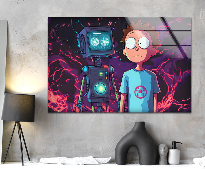 Morty with Spiky Glass Wall Art custom glass photo prints, large glass prints