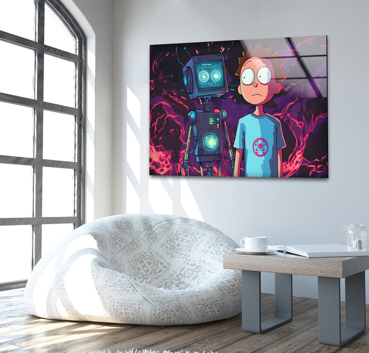 Morty with Spiky Glass Wall Art print on glass, glass printed photos