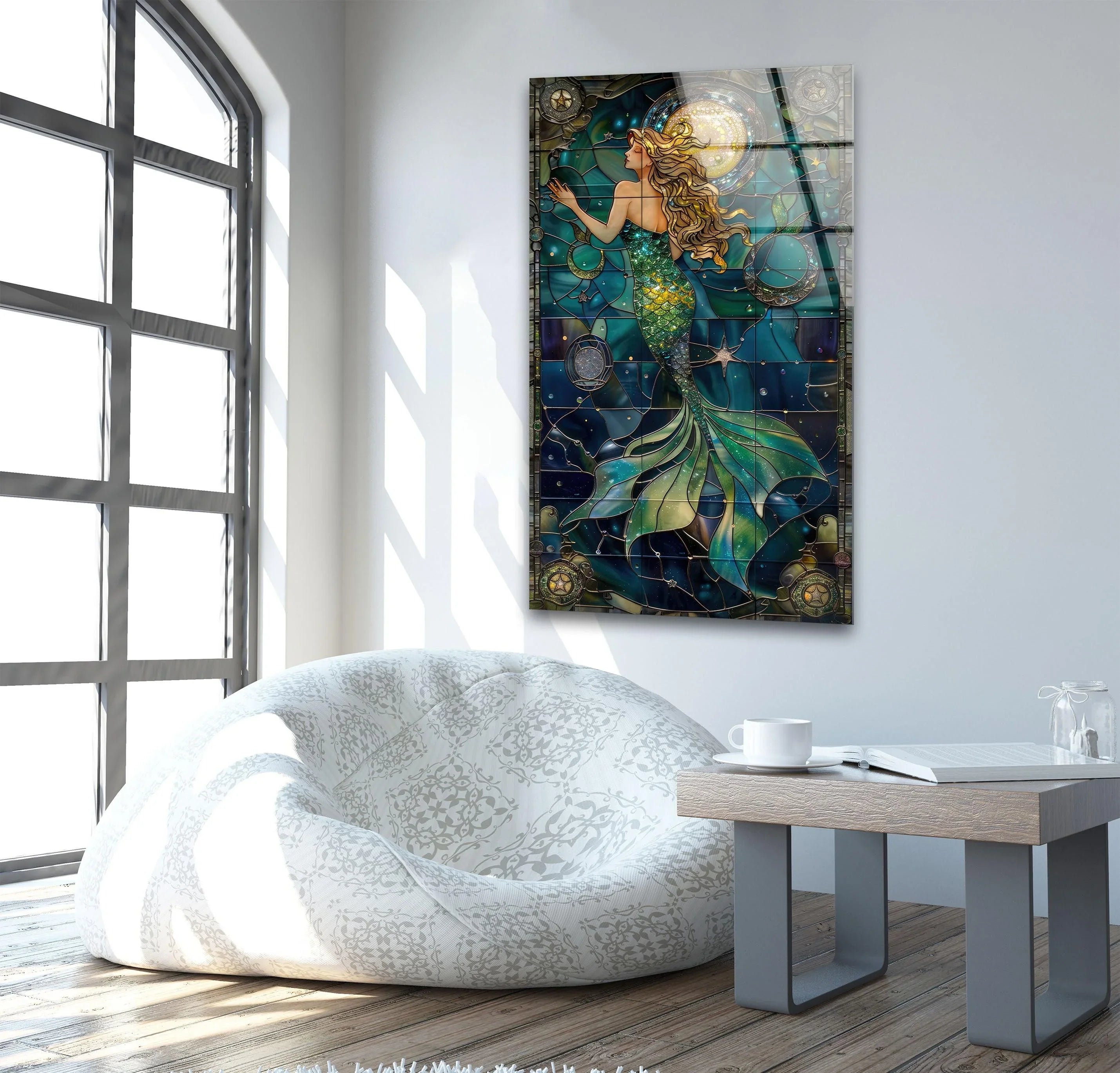 Mother of Pearl Stained Glass – Aquatic Elegance – MyPhotoStation