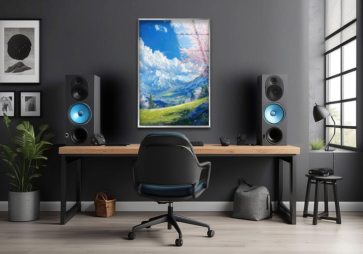 "A centerpiece for your home! This mountain landscape glass wall art is easy to clean, ready to hang, and designed to stand out."

