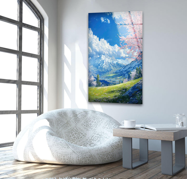 "The perfect choice for modern home decor: Mountain landscape glass wall art. Elegant, durable, and designed to impress."

