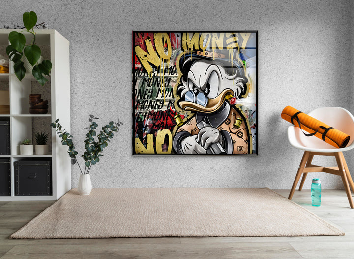 No Money Duck Glass Wall Art glass image printing, glass prints from photos
