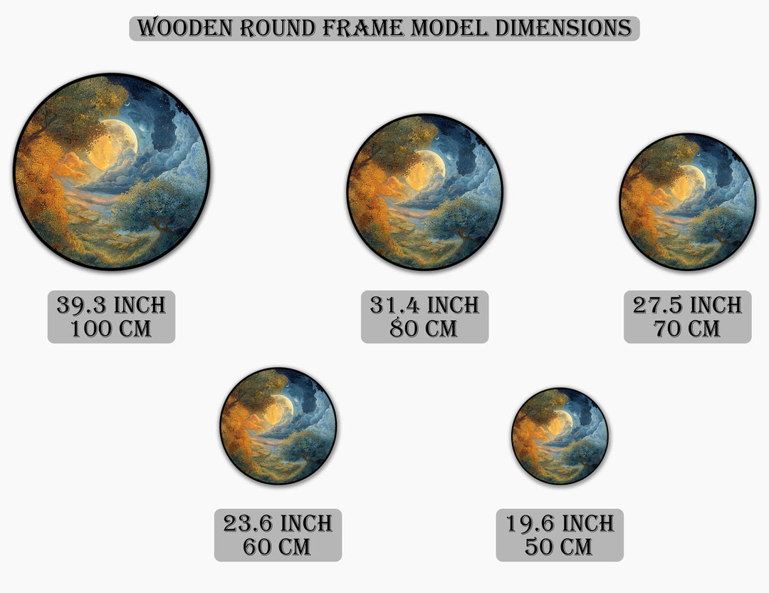 Moonlit Harmony – Dreamlike Landscape Oil Painting
