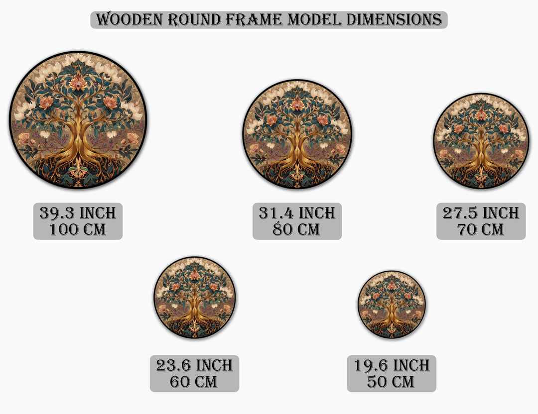 Ornate Bloom – Decorative Floral Tree Oil Painting
