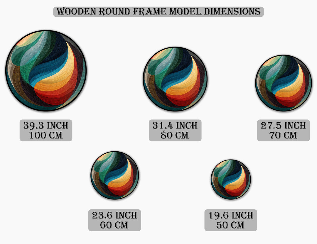 Flux chromatique–Rond abstrait moderne Tableau Peinture à l’huile