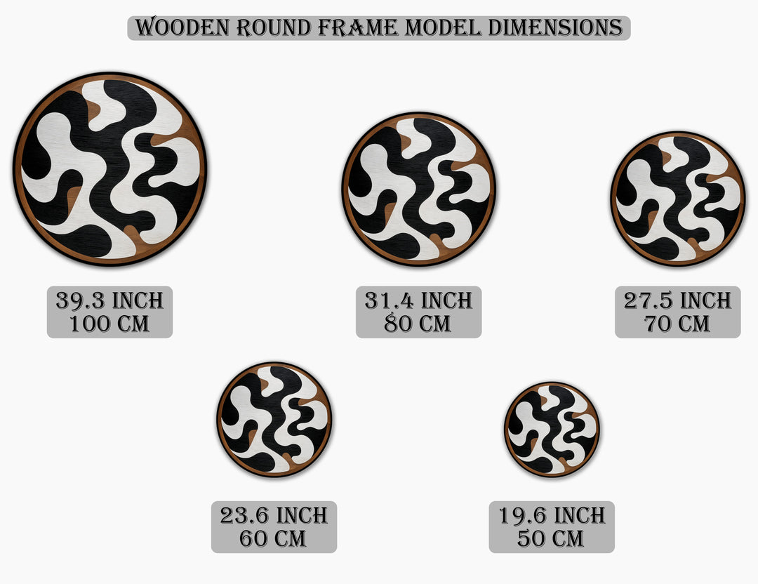 Flux monochrome–Rond abstrait Tableau Peinture à l’huile