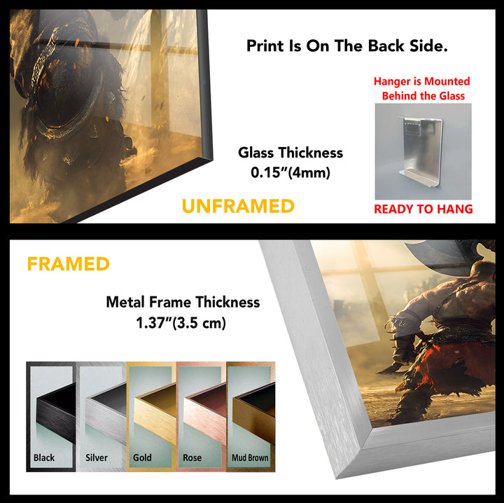 Orc vs Human & WOW Glass Wall Art
