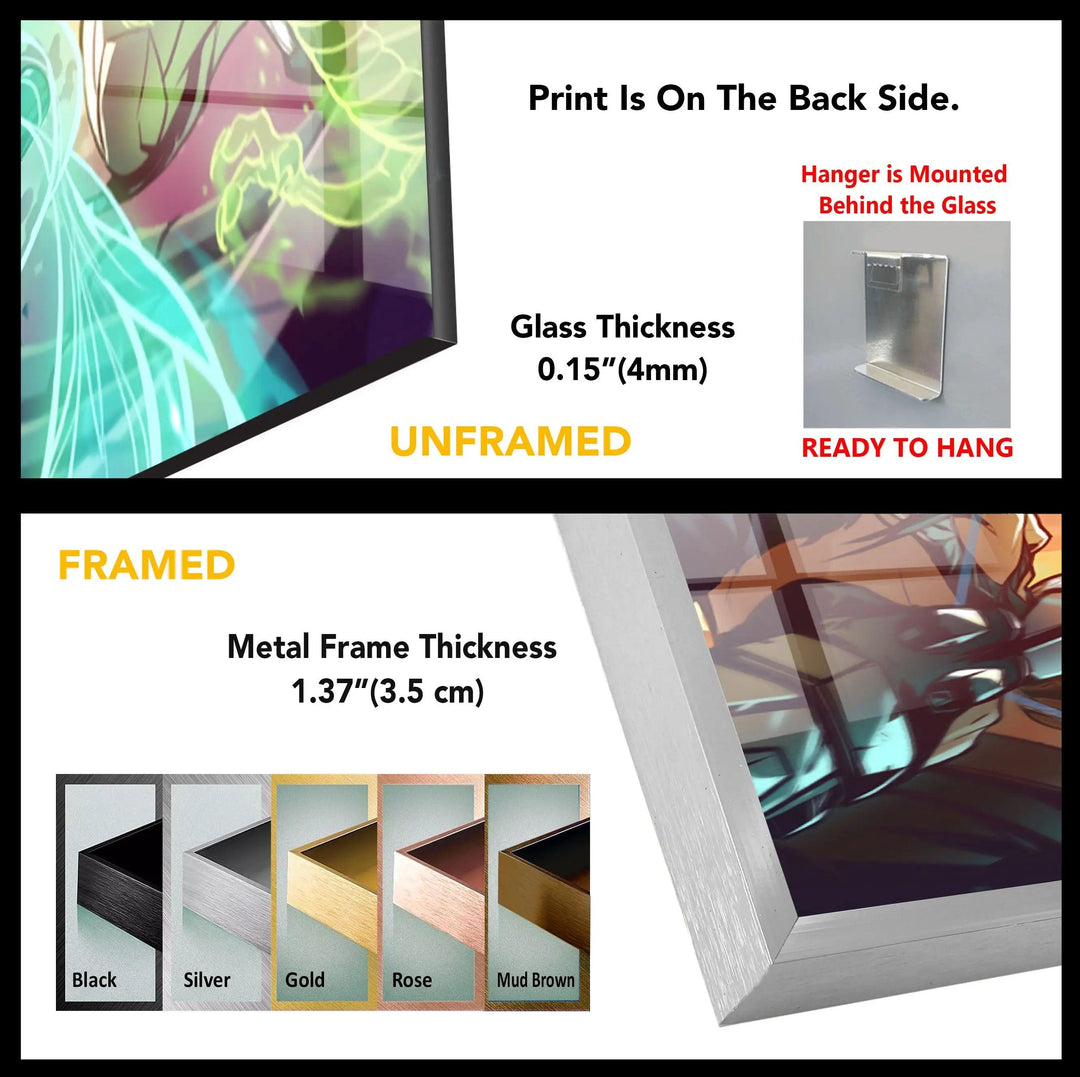 Overwatch Genji vs Hanzo Tempered Glass Wall Art - MyPhotoStation