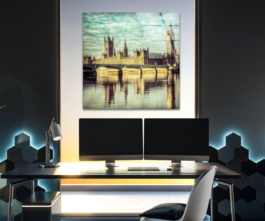 Glaswandkunst „Houses of Parliament“ – Spiegelung von Londons Wahrzeichen