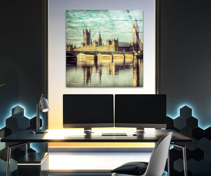 Glaswandkunst „Houses of Parliament“ – Spiegelung von Londons Wahrzeichen