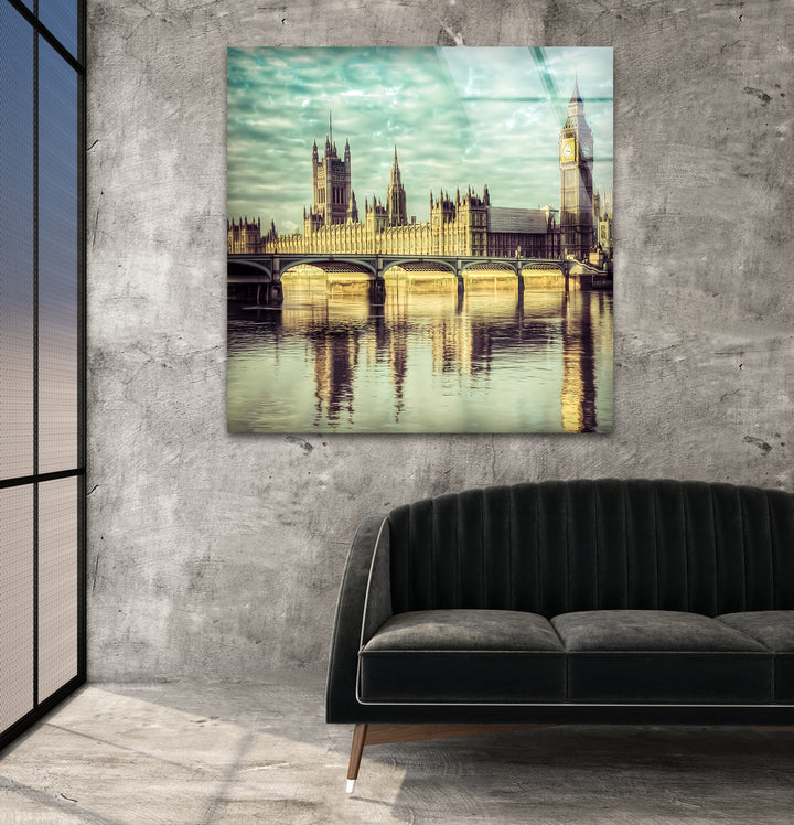 Glaswandkunst „Houses of Parliament“ – Spiegelung von Londons Wahrzeichen