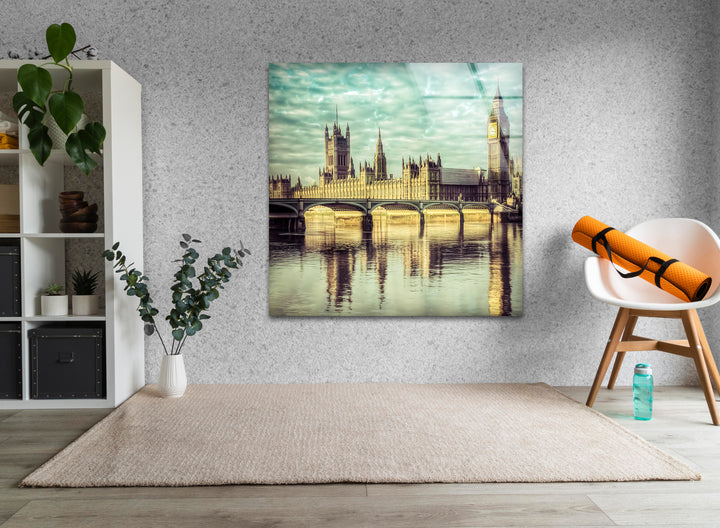 Glaswandkunst „Houses of Parliament“ – Spiegelung von Londons Wahrzeichen