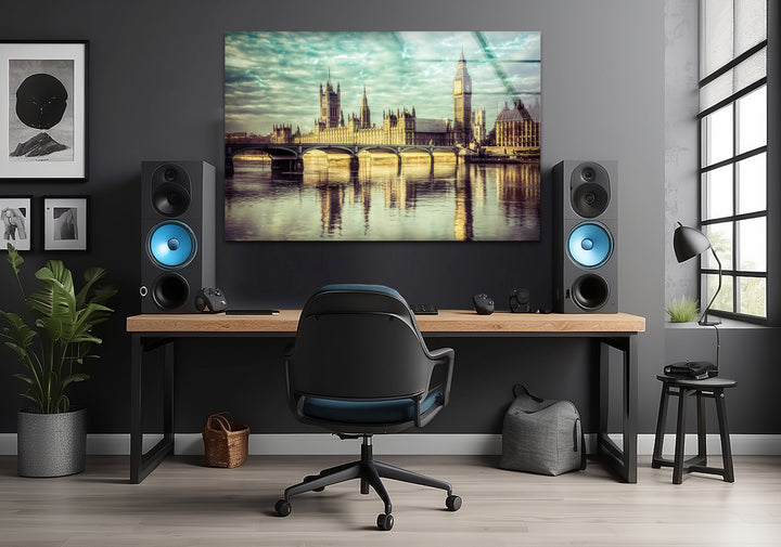 Glaswandkunst „Houses of Parliament“ – Spiegelung von Londons Wahrzeichen