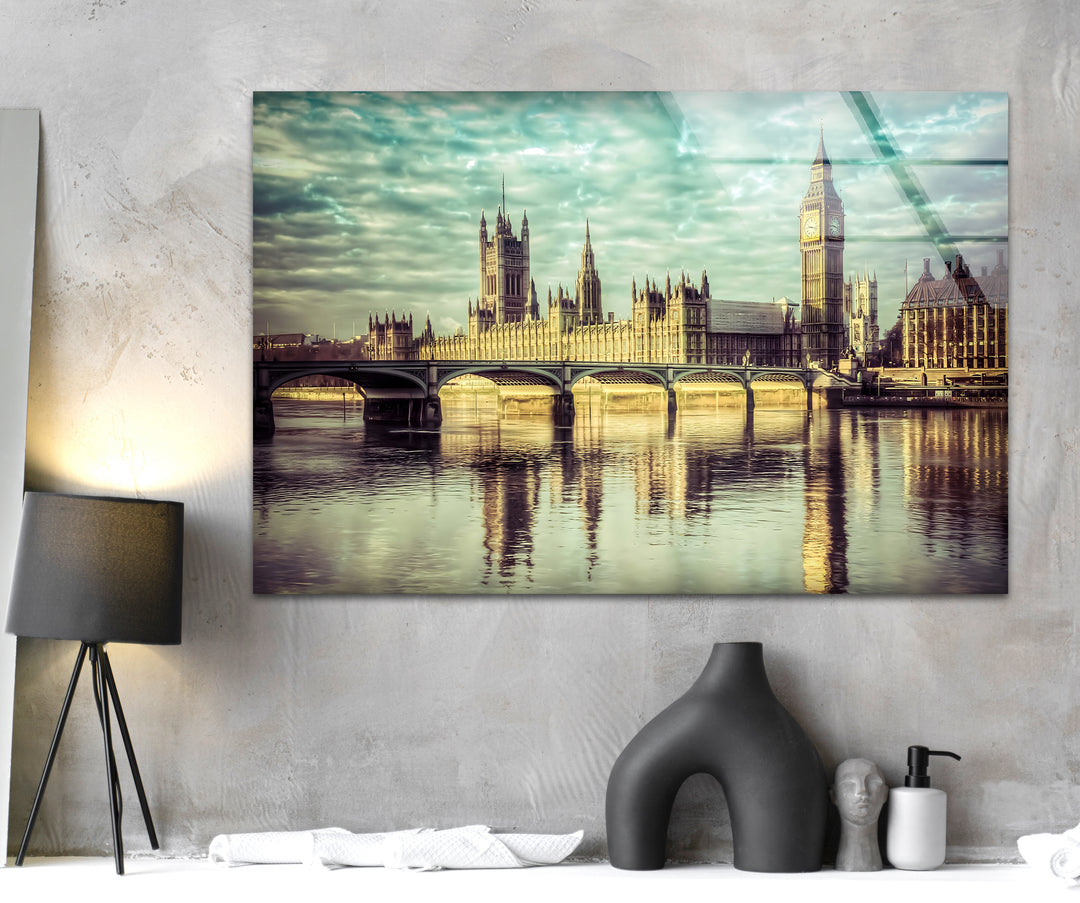 Glaswandkunst „Houses of Parliament“ – Spiegelung von Londons Wahrzeichen