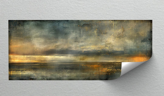 Golden Horizon Abstract – Moody Sunset Seascape Canvas Print - MyPhotoStation
