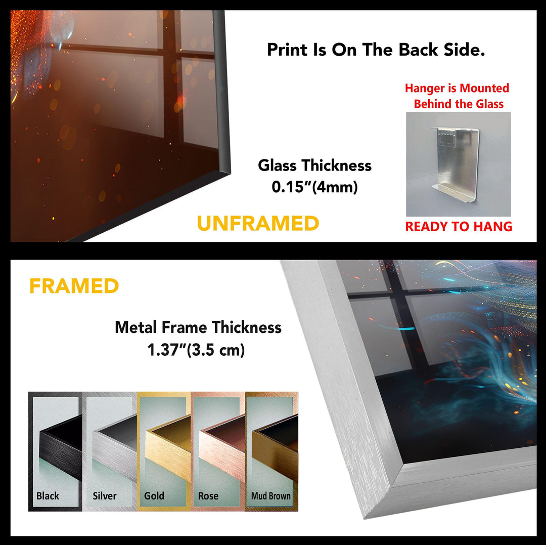 Phoenix Made of Light Tempered Glass Wall Art - MyPhotoStation