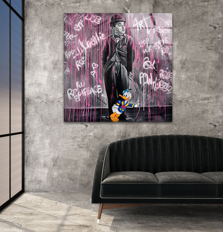 Pink Rain Glass Wall Art stained glass wall art, stained glass wall decor
