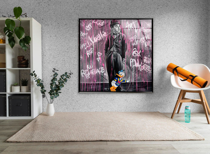 Pink Rain Glass Wall Art glass image printing, glass prints from photos
