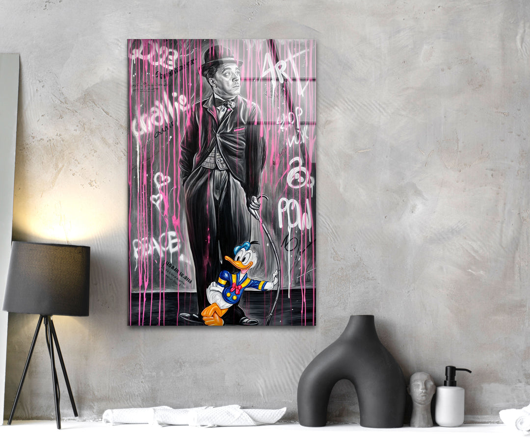Pink Rain Glass Wall Art Glass Printing Wall Art, Print photos on glass
