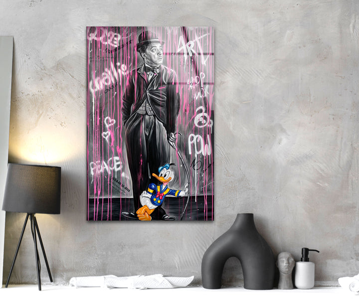 Pink Rain Glass Wall Art Glass Printing Wall Art, Print photos on glass
