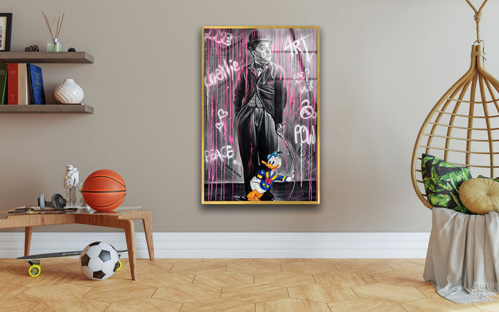 Pink Rain Glass Wall Art glass photo prints, glass picture prints
