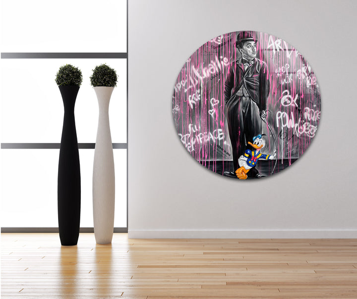Pink Rain Glass Wall Art photo print on glass, prints on glass wall art

