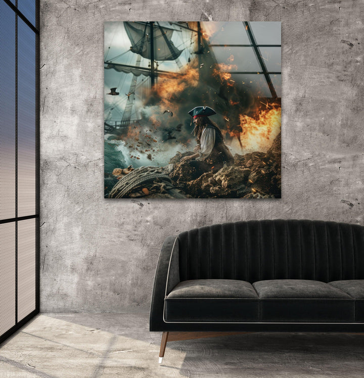 Pirates Of The Caribbean Glass Wall Art,  custom glass pictures, glass art prints