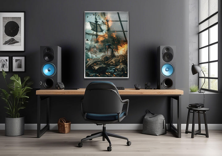 Pirates Of The Caribbean Glass Wall Art, photo print on glass, prints on glass wall art