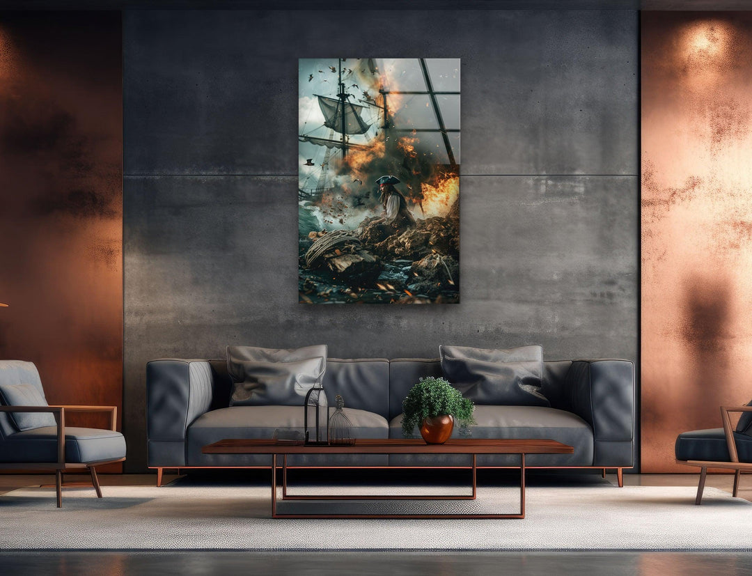 Pirates Of The Caribbean Glass Wall Art, glass photo prints, glass picture prints