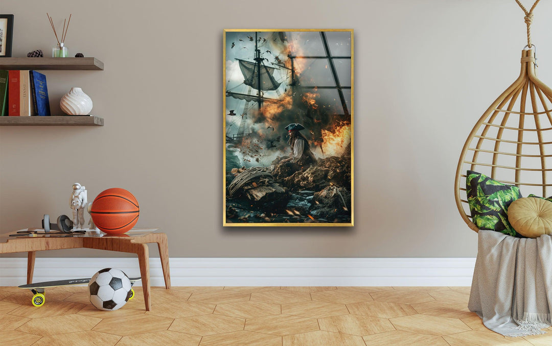 Pirates Of The Caribbean Glass Wall Art, Glass Printing Wall Art, Print photos on glass