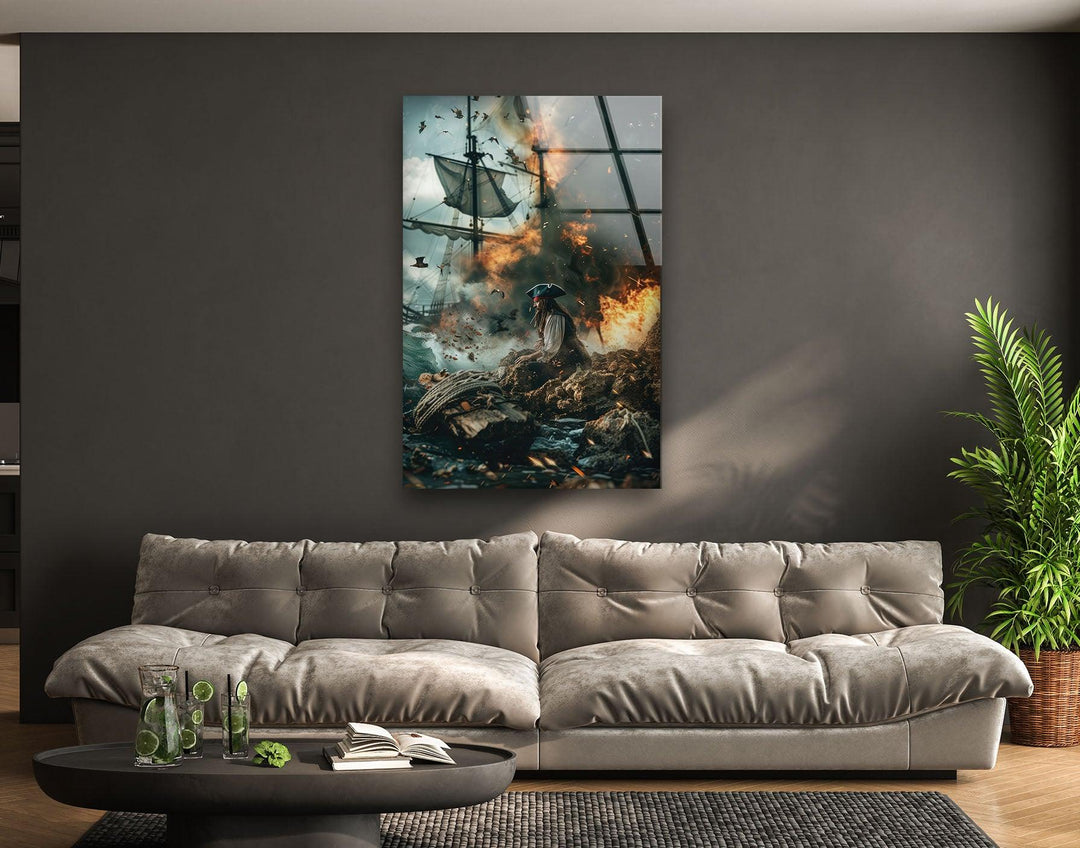 Pirates Of The Caribbean Glass Wall Art, glass pictures for Wall, glass prints wall art