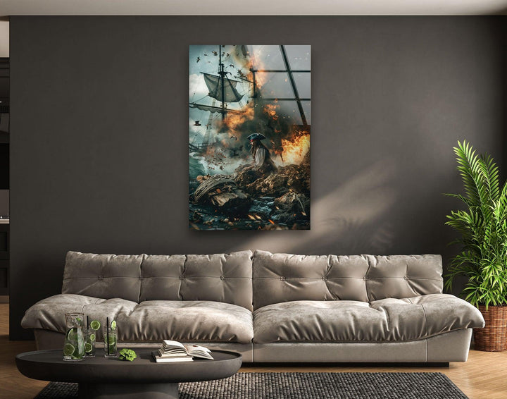 Pirates Of The Caribbean Glass Wall Art, glass pictures for Wall, glass prints wall art
