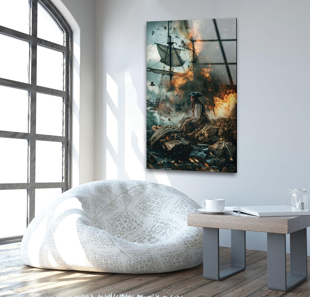 Pirates Of The Caribbean Glass Wall Art,  custom glass photo prints, large glass prints