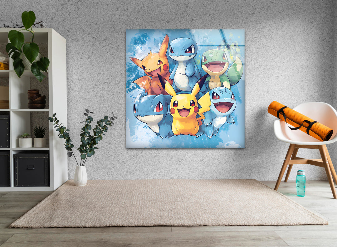 Pokemon Characters Glass Wall Art Glass Printing Wall Art, Print photos on glass