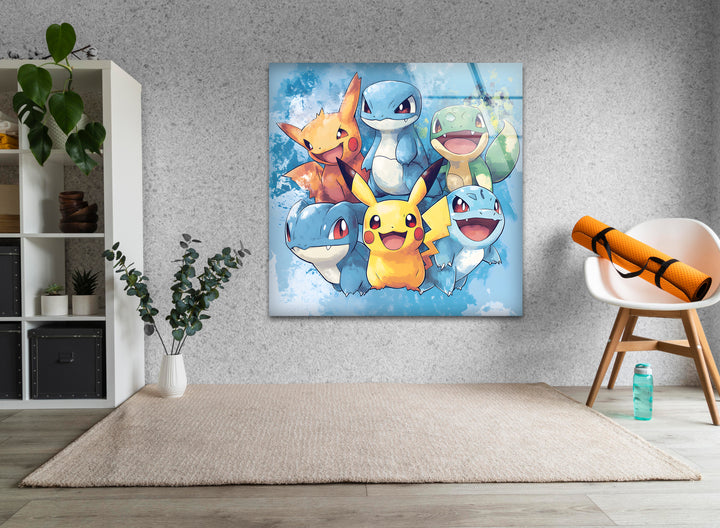 Pokemon Characters Glass Wall Art Glass Printing Wall Art, Print photos on glass