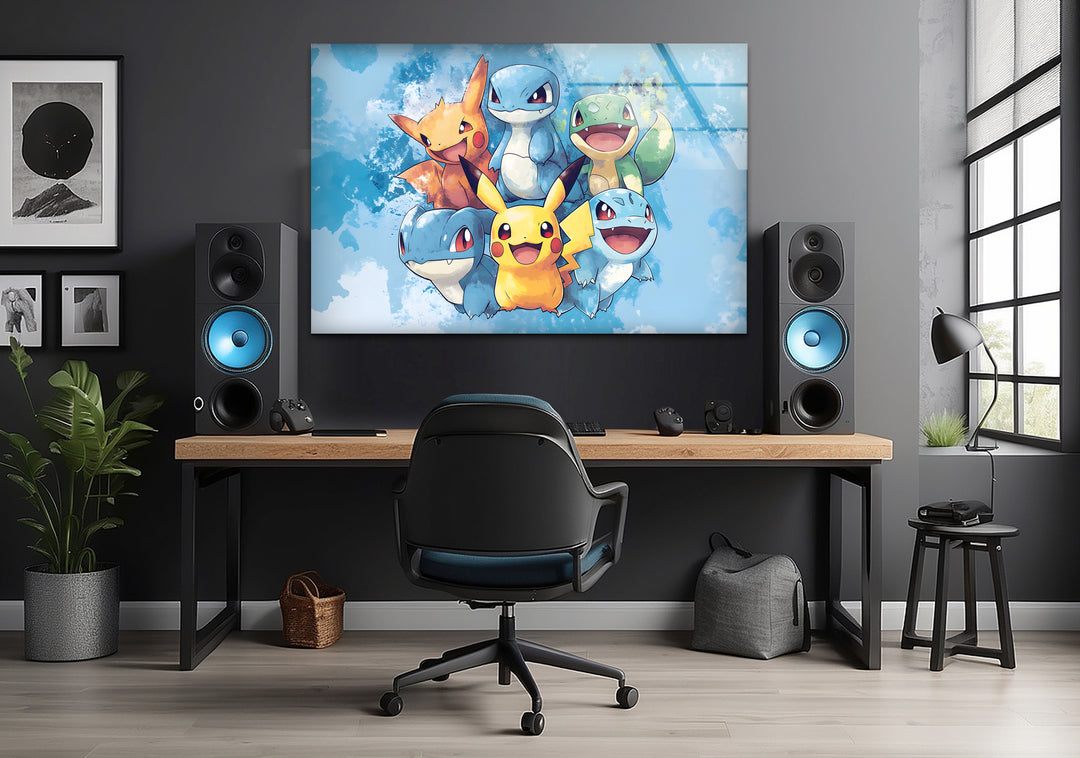 Pokemon Characters Glass Wall Art glass photo prints, glass picture prints