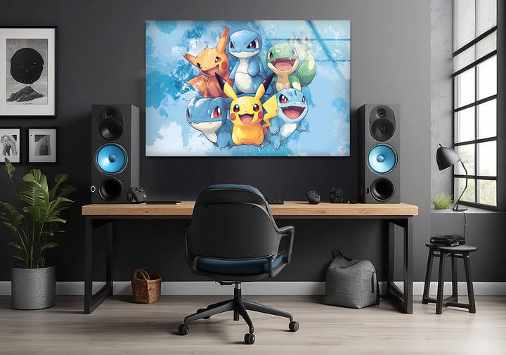 Pokemon Characters Glass Wall Art glass photo prints, glass picture prints