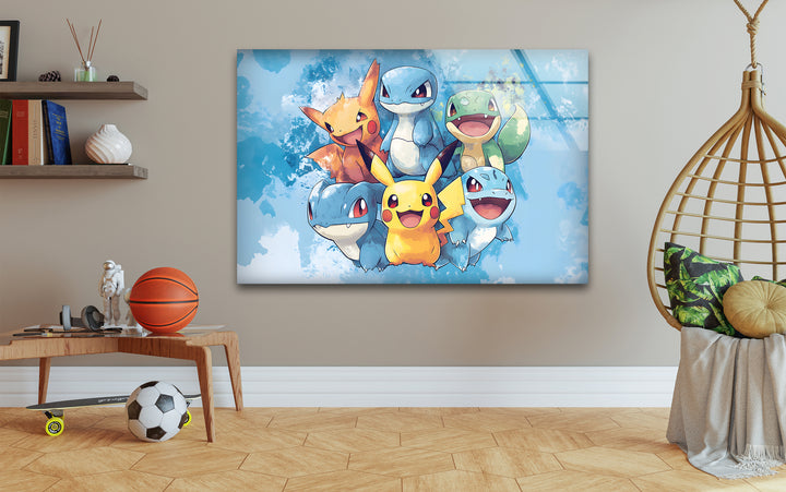 Pokemon Characters Glass Wall Art glass wall decor, glass wall art decor