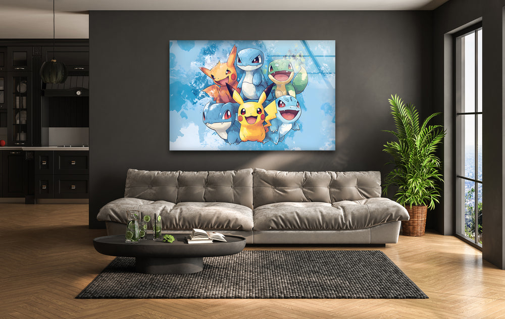 Pokemon Characters Glass Wall Art custom glass photo prints, large glass prints