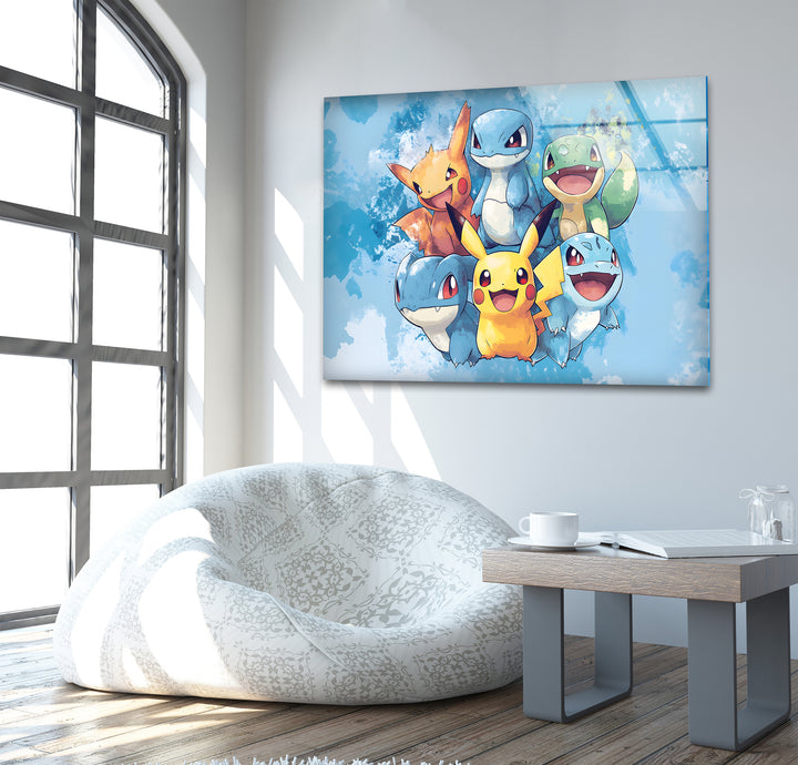 Pokemon Characters Glass Wall Art stained glass wall art, stained glass wall decor