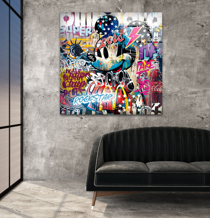 Pop Mouse Glass Wall Art glass pictures for Wall, glass prints wall art
