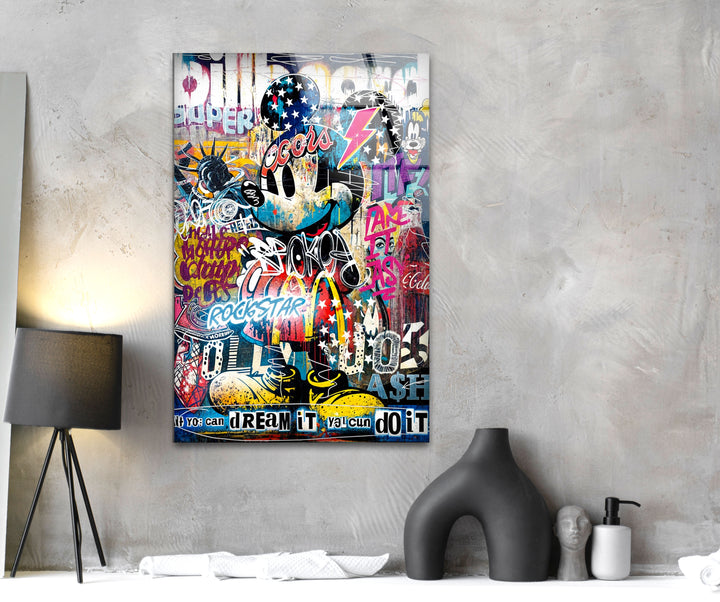 Pop Mouse Glass Wall Art glass image printing, glass prints from photos
